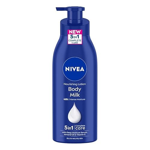 Nivea Loción nutritiva Leche Corporal Cuidando Ricamente Para La Piel Muy Seca, 13.5 fl oz