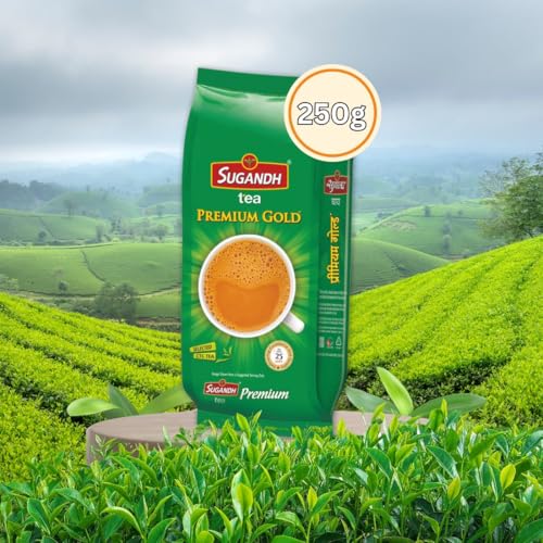 Image of Sugandh Premium Tea | 250GM | Pack of 1 | CTC Processing | Strong and Rich in Taste | Aromatic Flavor | 100% Natural Ingredients | A Perfect Premium Cup of Tea for Chai Lover
