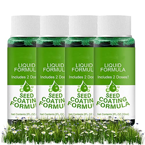 Liquid Green Grass Lawn Spray Seeding - Hippie Green Grass Spray for a Lush and Healthy Lawn. (4PCS)