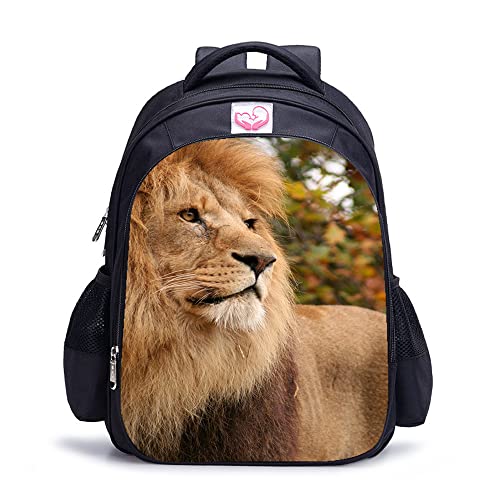 Sac à dos pour enfants lion grand format pour éviter les cahiers pliés