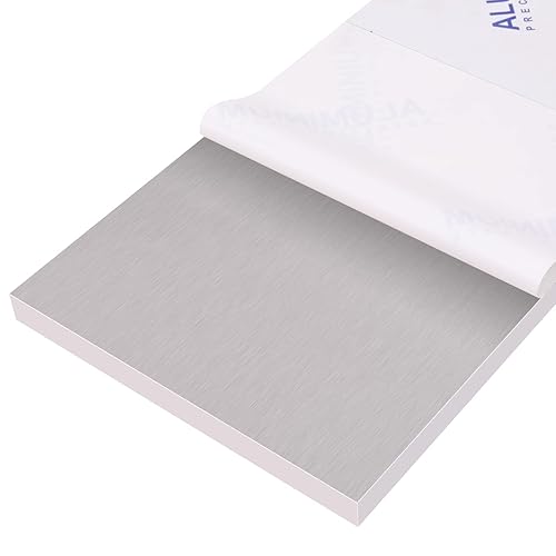 Miniatura 24 de Hoja de aluminio 6061-T651 de 6 x 12 x 1 pulgada (1.000 in) Placa de aluminio plana lisa gruesa con película protectora, grado industrial