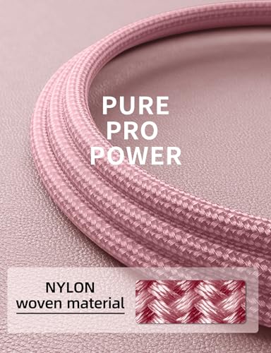 Image of USBC Cables 6FT, 2Pack USB C to C Charger Cable, Long USBC Fast Charging Cable Nylon Braided USB C iPhone Charger Cord Compatible with iPhone 17 16 /15 /Pro Max /PlusSamsung Galaxy S26 S23 and More-Pink