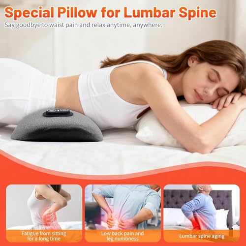 3-in-1 Rückenmassagegerät, Massagegerät Rücken mit Traction, Vibration & Wärme, Back Massager, Ergonomische Rückenstütze Rücken Massagegerä, Intelligentes Massagegerät für Büro,Zuhause,Reise