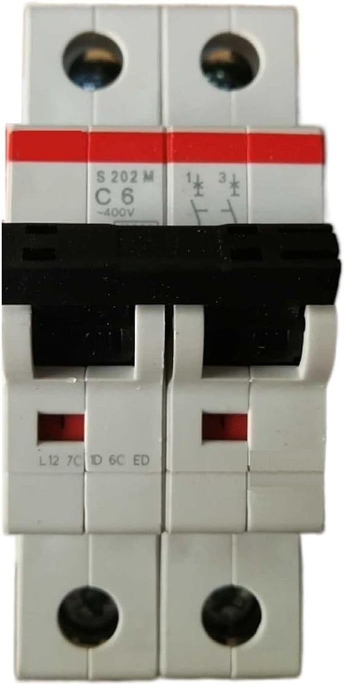 ALKOY Circuit breakerS202M Miniature Circuit Breaker S202M Series C Type 2P S202M-C1 S202M-C6 S202M-C10 S202M-C16 S202M-C20 S202M-C32 S202M-C63 1Pcs (Size : 2P, Color : 4A) (Color : 10A, Size : 2P)