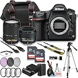 Nikon D850 DSLR Camera with AF-S DX NIKKOR 18-140mm and 50mm Lens + Sandisk 128GB Ultra Pro Memory Card + Camera Case + More (18pc Bundle)