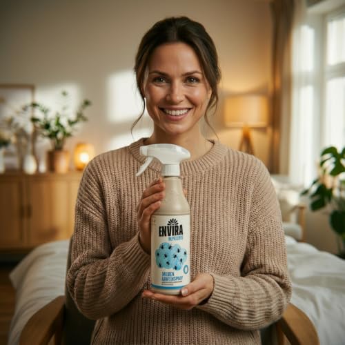 Envira Milbenspray für Matratzen 500 ml - Hochwirksames Abwehrspray gegen Milben & Hausstaubmilben - Anti Milben Spray - Milbenschutz für Allergiker - Mit dezentem Zitrusduft, geruchsarm