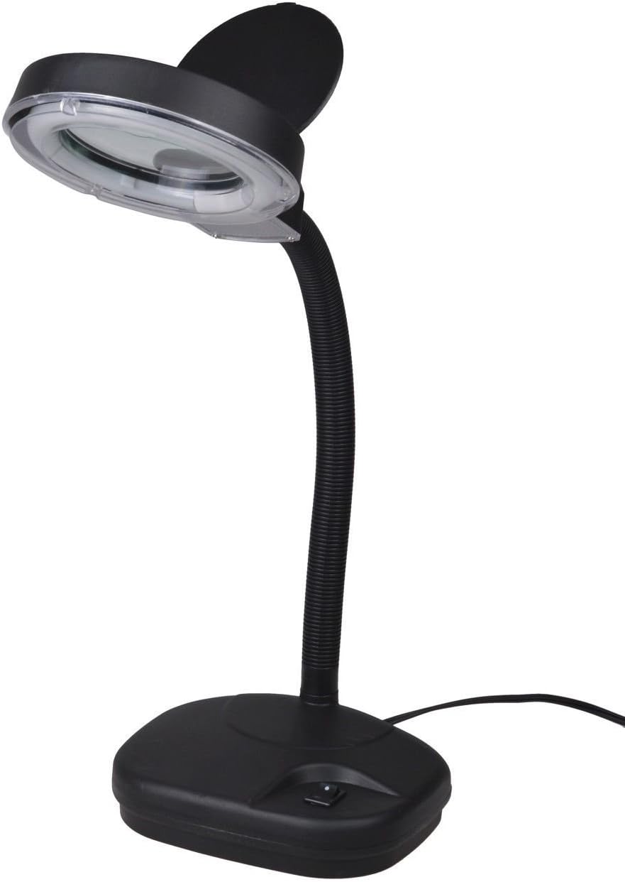 Black Tabletop Gooseneck Magnifying Lamp Magnifier 5x 10x