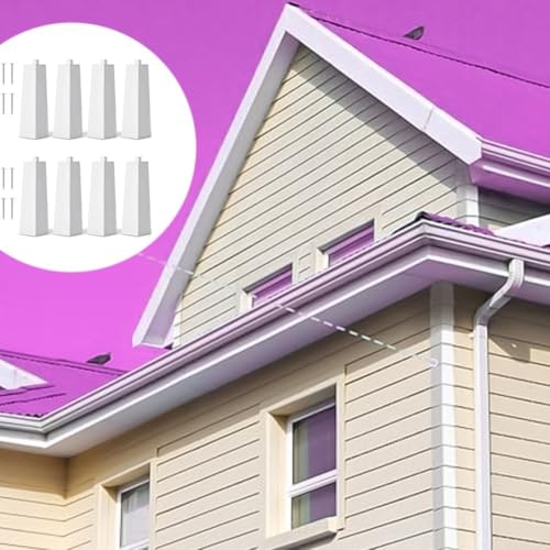 Cubiertas de esquina de aluminio de 8 pulgadas en blanco con clavos para jardín paquete de 8 6