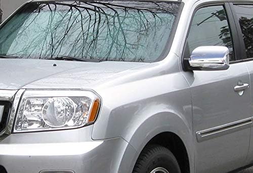 EPARTS Chrome Plated Polished ABS Side Mirror Overlay Cover Caps Pair Fit For 2009-2015 Honda Pilot EX LX SE w/Turn Signal Cut