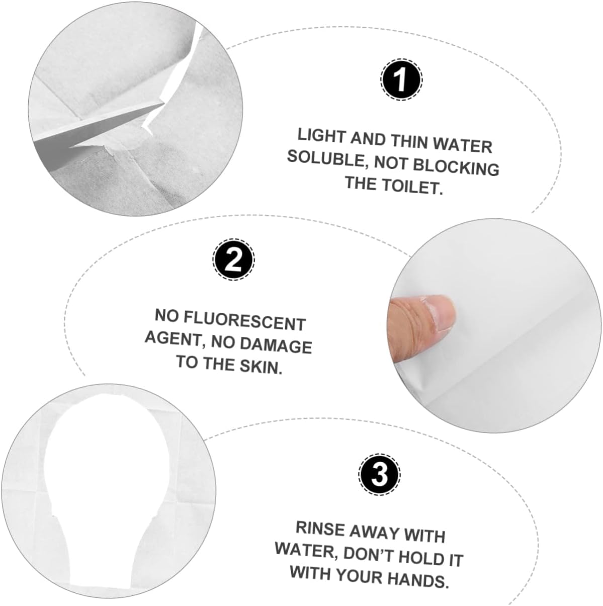 60pcs Disposable Toilet Seat Covers Travel Portable Potty Seat Cover Gentle Pulp Material Sanitary for Home Outdoor Use