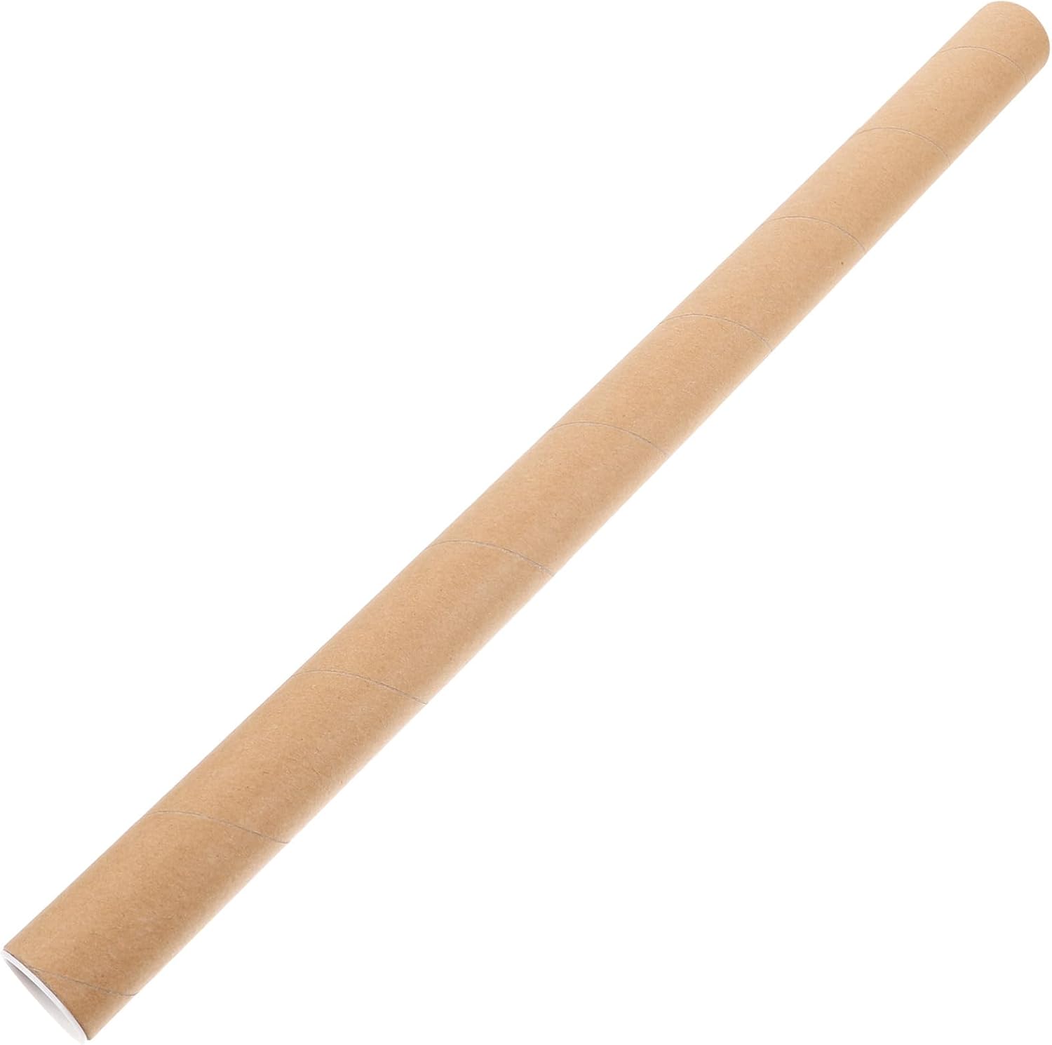 Kraft Paper Poster Tube for Artwork Storage and Transport with Lid