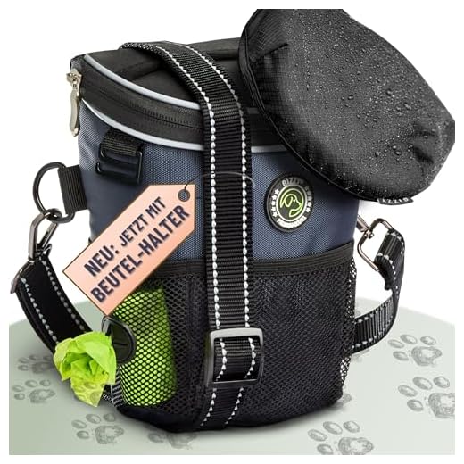 GIZZY® DAS ORIGINAL - Leckerlibeutel für Hunde - Innovative Einhand-Öffnung zur blitzschnellen Belohnung - Futterbeutel Hunde für Training & Welpenerziehung (Mitternachtsblau)