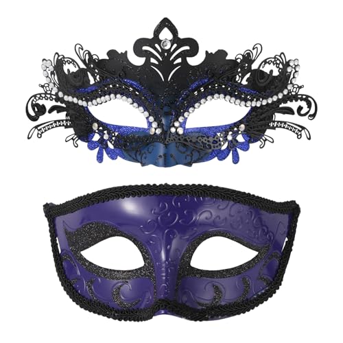 Masque de bal masqué pour couple confortable qui ne gâche pas le maquillage