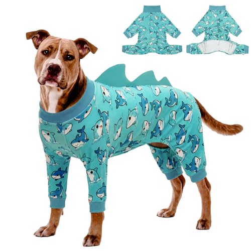 UNIPUP Shark Costume Dog Pajamas Large Size, Big Dog Onesie