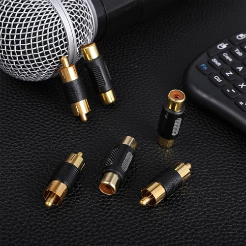 Adaptador RCA FdcZeyxior 6 unidades Coupler Macho y Hembra miniatura 7