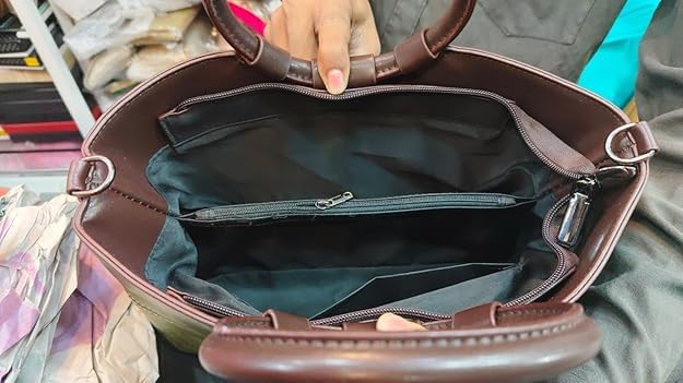 Image of Green Faux Leather Handbag for Women | Embossed Horse Design Tote with Round Handle | Elegant Top Handle Shoulder Bag for Office, Party & Daily Use
