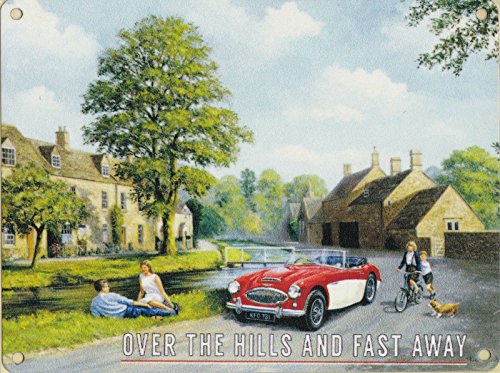 The Original Metal Sign Company Nuovo 15 x 20 cm Austin Healey vintage, in metallo smaltato pubblicità segno 20,3 x 15,2 cm