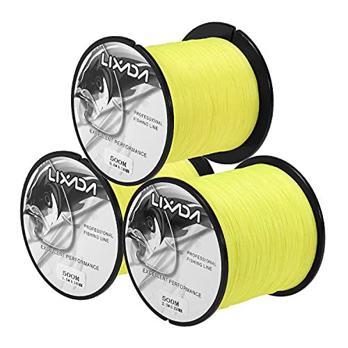 Linha Trançada,KKcare 3 Pack 500m Trançado Linha de Pesca 4 Fios Multifilamento PE Fio de Pesca Cord