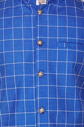 Gilet bleu pour homme à carreaux Exotic India idéal pour vos sorties
