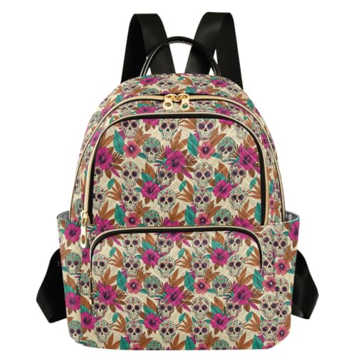 Mochila de calavera de azúcar con múltiples bolsillos para organizar tus paseos