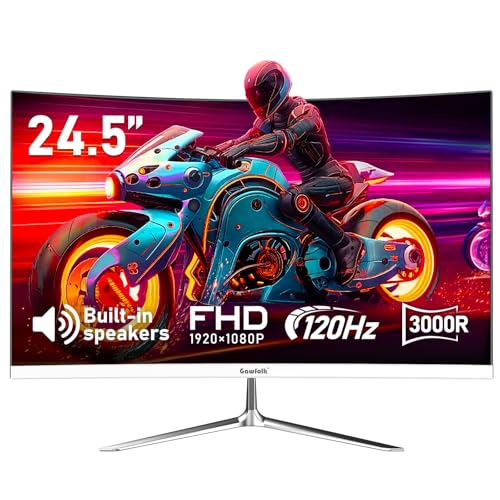 Meilleur écran incurvé 2025, le classement. 16 Gawfolk Moniteur incurvé 24,5 Pouces 120Hz...