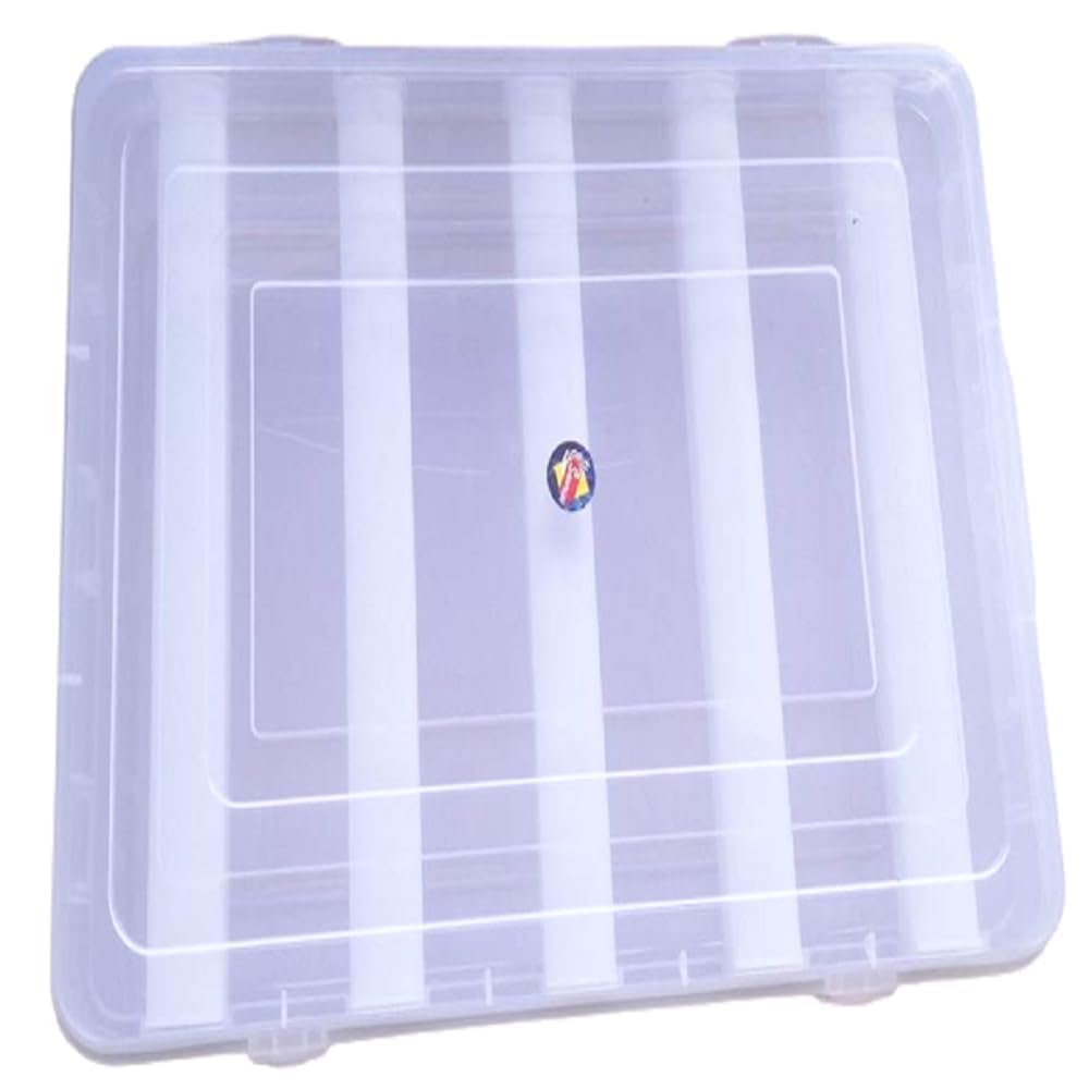 mahganya clear plastic bangle box, 5 compartments