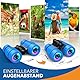 HappyKidsClub Fernglas für Kinder ab 3-8 7Jahre, Spielzeug & Geschenke für Jungen und Mädchen, Entdecker Set für Kinder - Vogelbeobachtung, Jagen, Wandern (Blau)