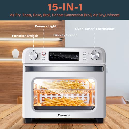Kalamera Convection Toaster Ovens, 24 Qt Counter-Top Air Fryer Toaster Oven Combo, 15-In-1 Mini Air Fryer W/ Auto Shut-Off, 1700W #TOP2