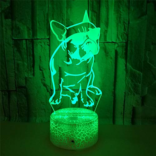 Jinson well - Lampada 3D a forma di bulldog