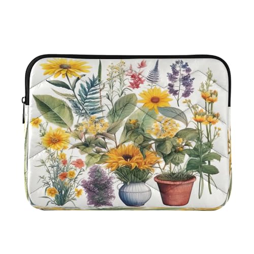 Funda para portátil 13-14 pulgadas con flores vintage