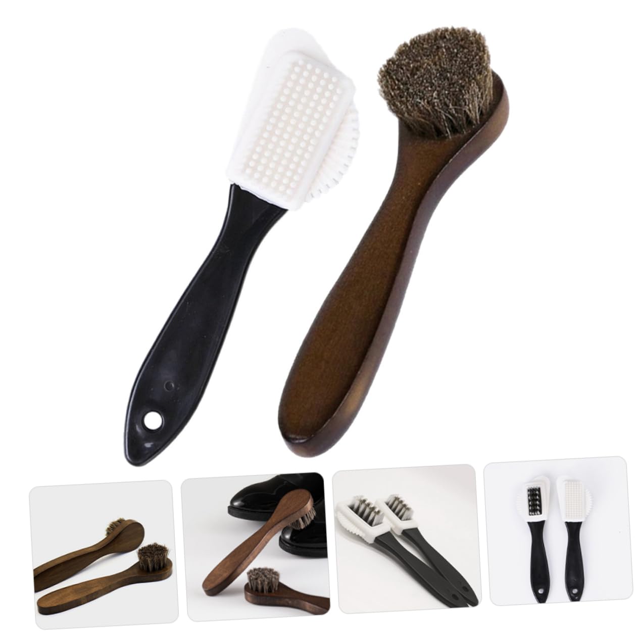 BESPORTBLE 5 Set Kit Spazzola Per Stivali Spazzola Per Scarpe Con Setole Spazzola Per Lucidatura Scarpe Spazzola Per Pulizia Scarpe In Pelle Scamosciata Spazzola Per Pulizia Scarpe 2 pezzi * 5
