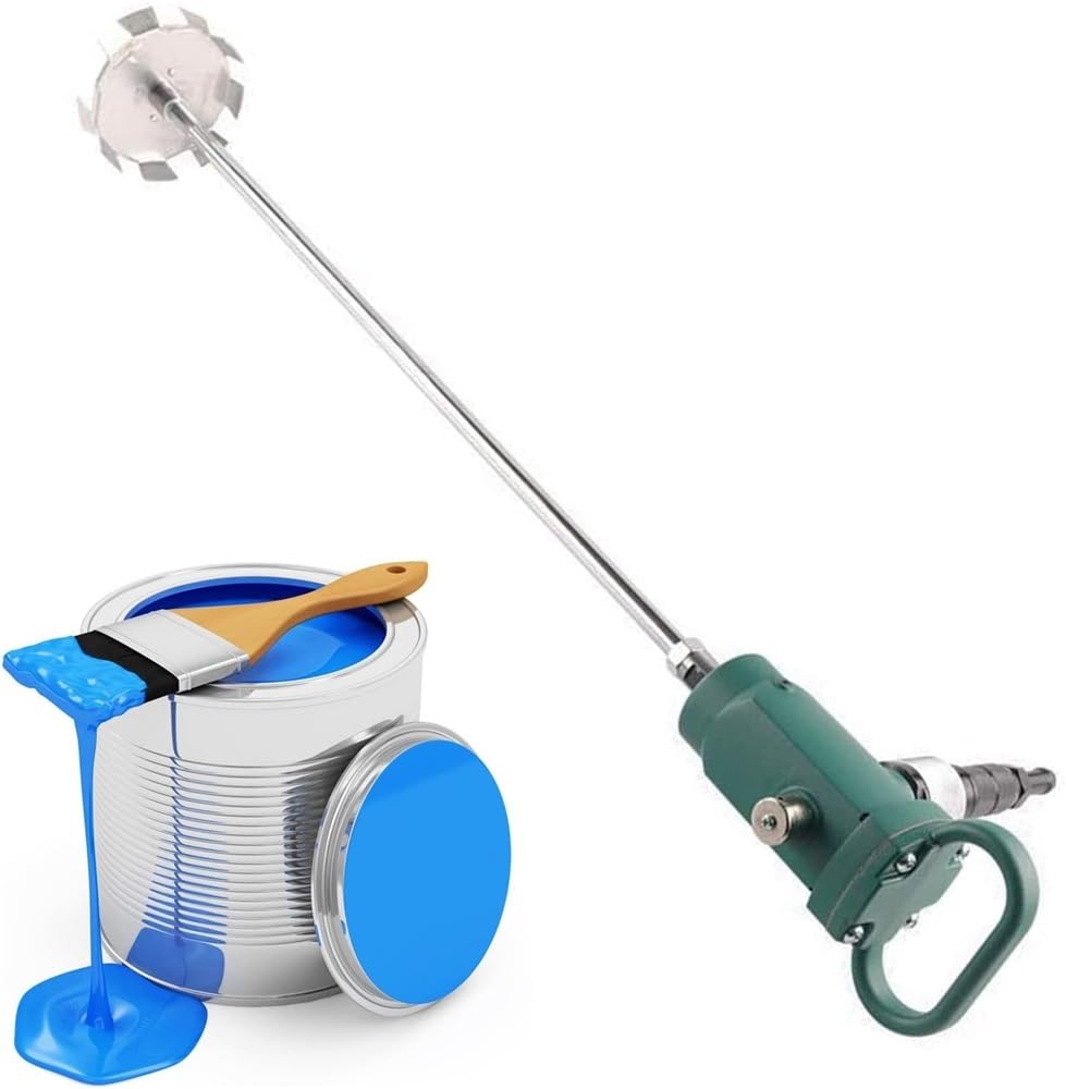 TGBHM Pneumatic Paint Mixer 680W Stainless Steel Pneumatic Mixer Paint Air Agitator Adjustable Speed Porous Heat Dissipation Paint Automatic Stirrer for,