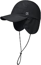 GADIEMKENSD Men Winter Hats Waterproof with Earbuds, Fleece Lined Warm Trapper Hat for Cold Weather