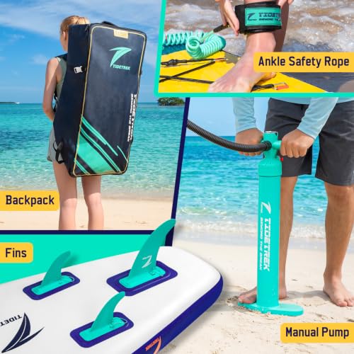 Image of 11'6 inch Inflatable Stand Up Paddle Boards, Premium SUP Accessories, Non-Slip Comfort Deck for Youth & Adults