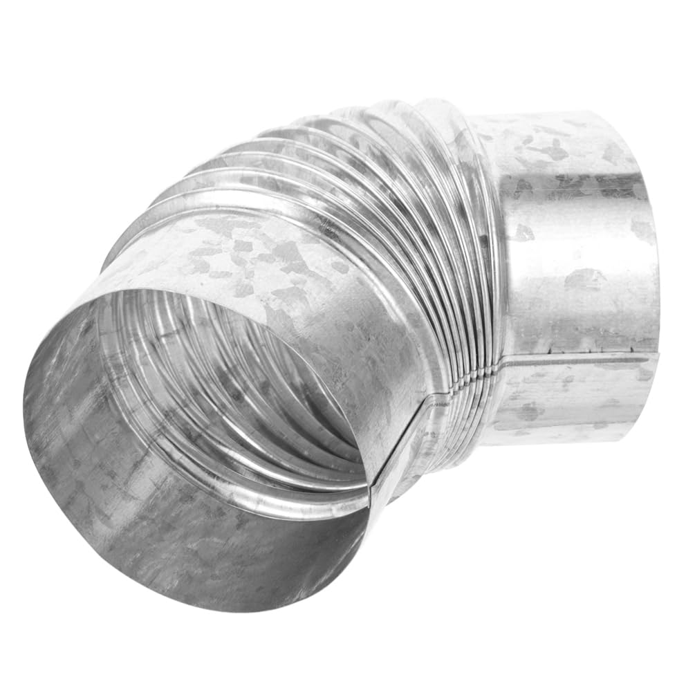 OSALADI Tubo Adattatore Gomito per Condotto Fumario Prolunga per Stufa a Legna Realizzato in Materiale Zincato Design Connettore per Condotti Interni