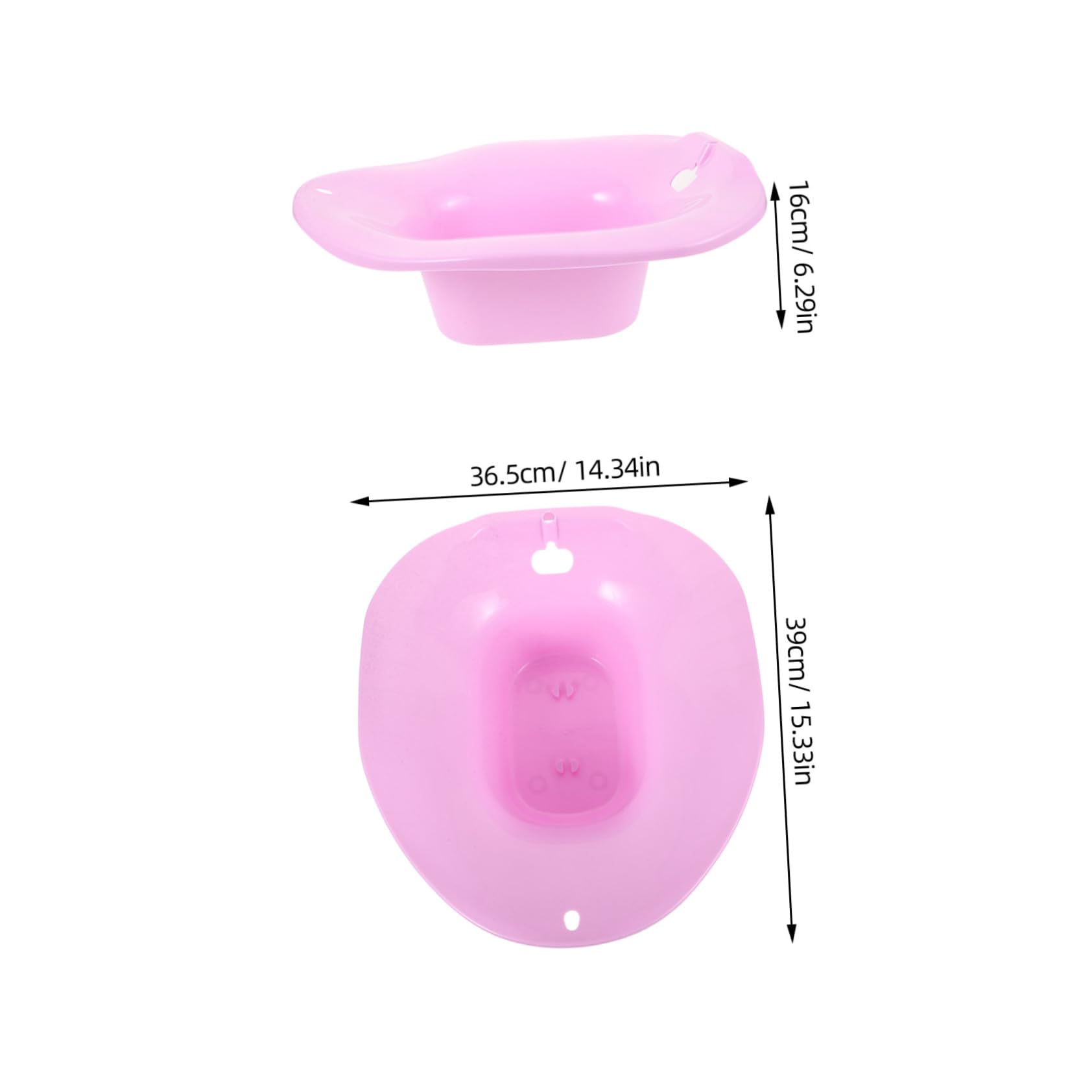 KOMBIUDA Plastic Sitz Bath Basin for Postpartum Care Relief Pregnant Women Elderly Large Deep Smooth Easy to Clean