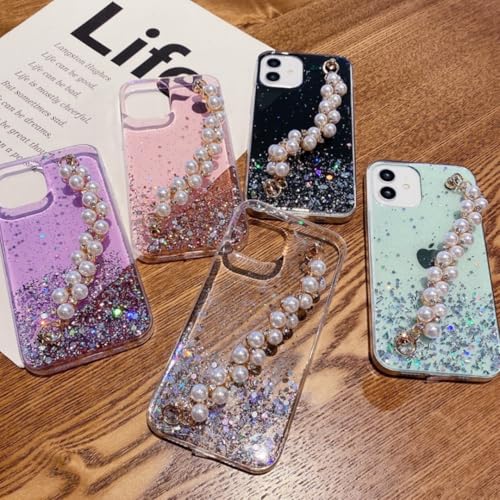 Coque antichoc iPhone 14 Pro Max anti-chute avec chaîne de poignet perles - 5