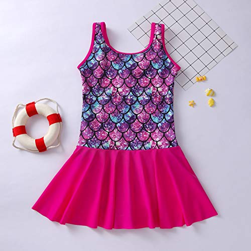 Girls One Piece Swimsuit UPF 50+ Summer Swimwear Beach Bathing Suit Sport Swimming Suits for Girls 5-10 Years3