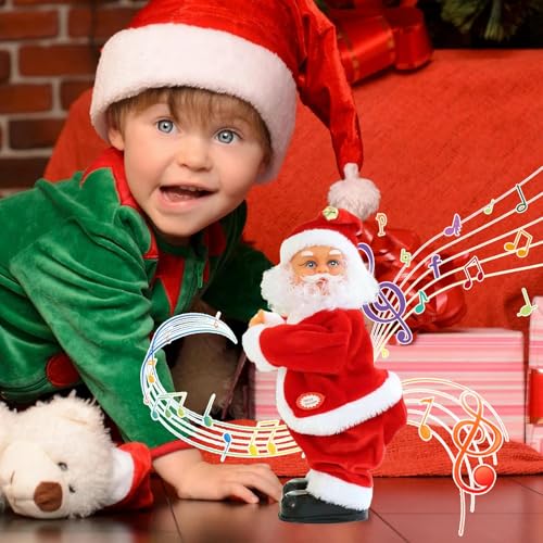 Père Noël musical secouant et automate animé pour décoration de Noël