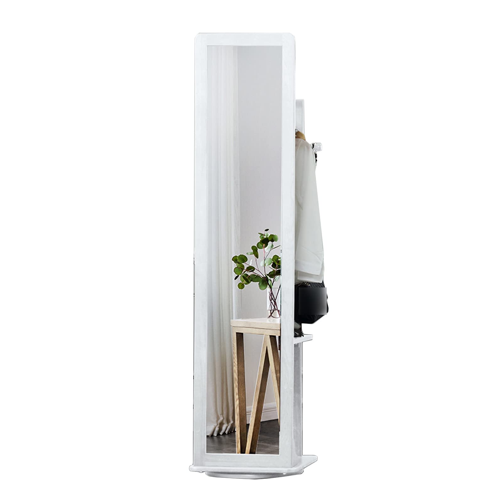 Coat Rack Stand Clothes Rack Stand Hall Entryway Storage Shelf with Mirror Garment Shoe Hat Umbrella Hat Organizer
