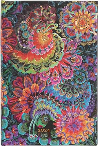 Paperblanks 12-Month Calendar 2024 Moonlight, silver/grey, Verso - Mini (140 x 95) 160p