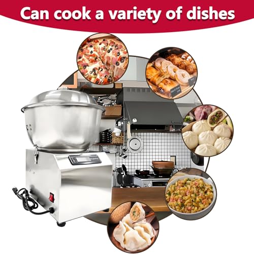 Impastatrice Professionale da 2200 W, impastatrice a Spirale Professionale con Vasca Rimovibile, Doppia Rotazione e Timer, Ideale per pizzerie, panifici e ristoranti, capacità 8 kg, 8 kg