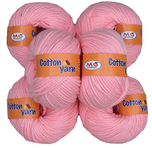 Image of M.G ENTERPRISE ALI PinkCrochet Yarn 300 Soft Wool for Knitting, DIY Projects & Needle Craft