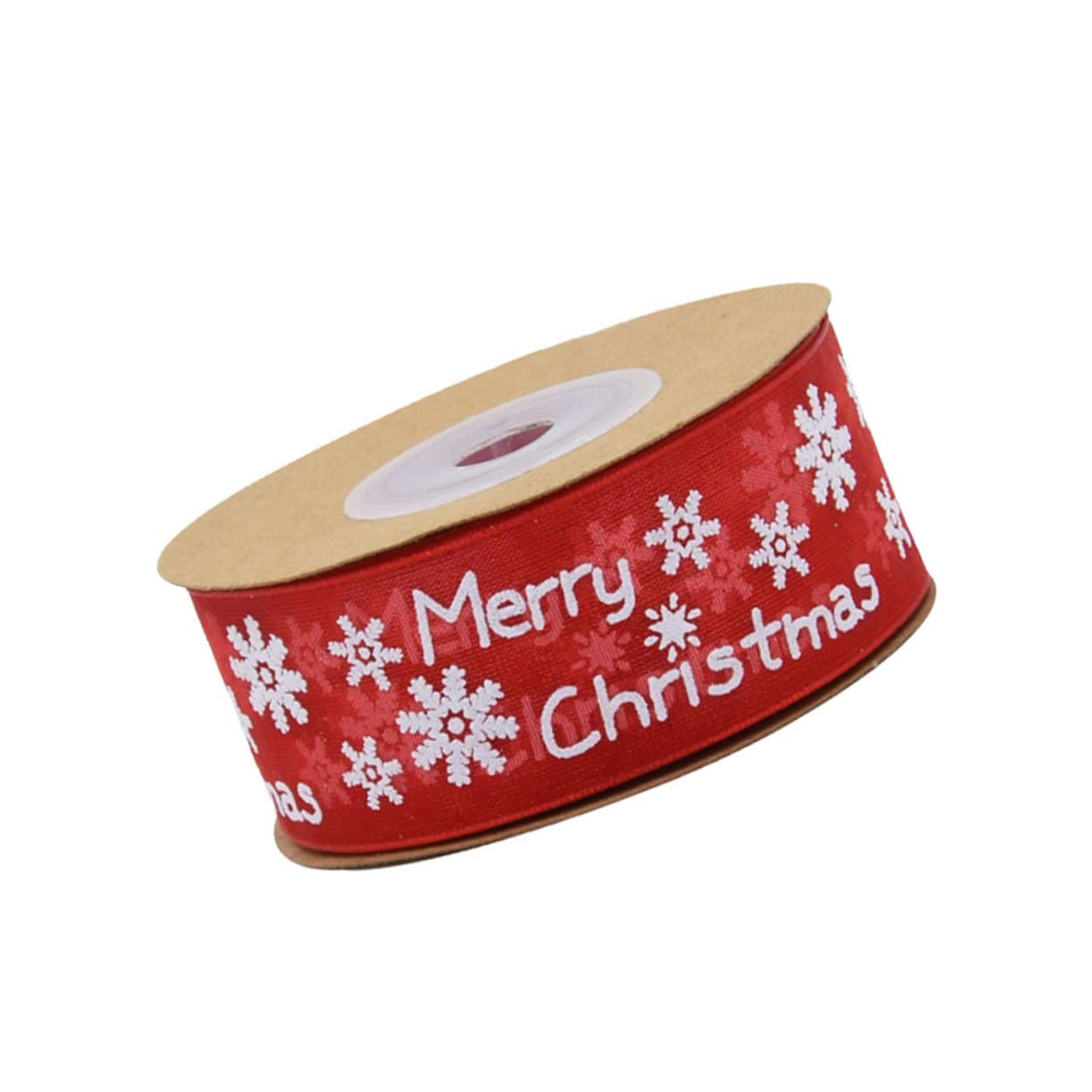 Tofficu 3 Rollen Weihnachtsfeier-dekorationen Schneeflockenbänder Rotes Polyester-verpackungsband Zum Verpacken Von Geschenken
