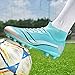 VAXAV Women's Men's Fashion High-top Sports Trainers FG Football Long Studs AG Soccer Cleats Shoes Blue 9.5/8 US
