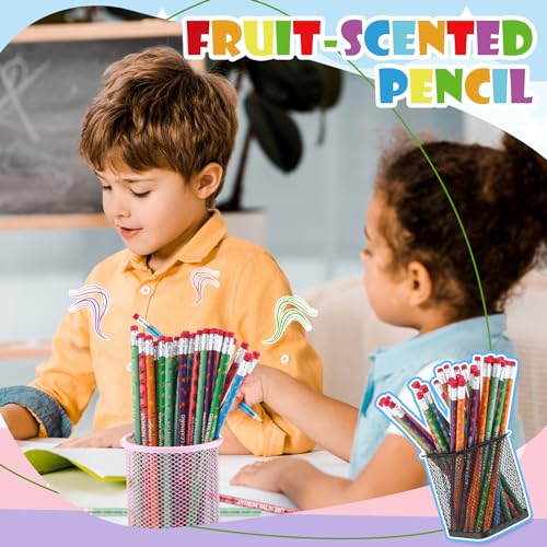 Gersoniel 60 lápices fragantes para niños con borradores miniatura 5