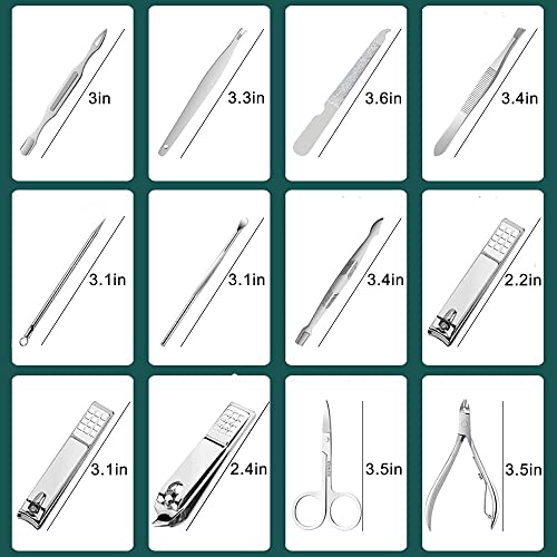 Pedicure Kits - Callus Remover for Feet, 23 in 1 Professional Manicure Set Pedicure Tools Stainless Steel Foot Care, Foot File Foot Rasp Dead Skin for Women Men Home Foot Spa... - Image 5