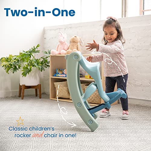 Ecr4Kids Sit-N-Rock, Rocking Horse, Seafoam #TOP3
