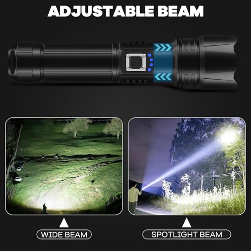 image for crazybrace Rechargeable Flashlights High Lumens, 2Pack 99000 Lumen Sup