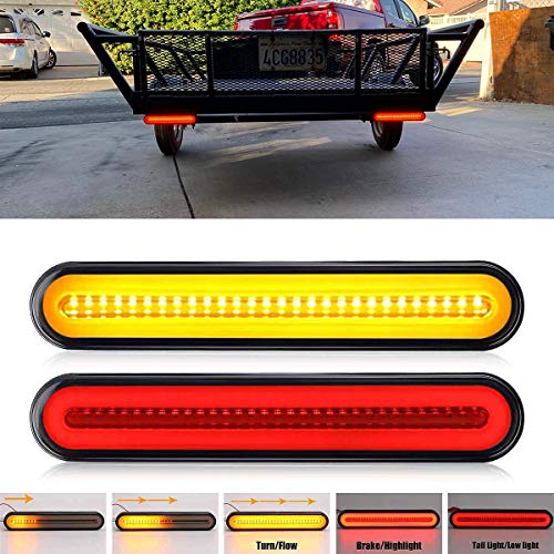 Fabood f 2x halo neon 100led stop flowing turn signal b…